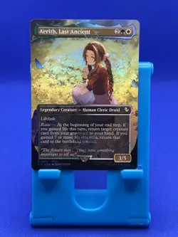 Aerith Last Ancient Borderless Chocobo Track Foil - MTG Final Fantasy - 0471 - Image 1