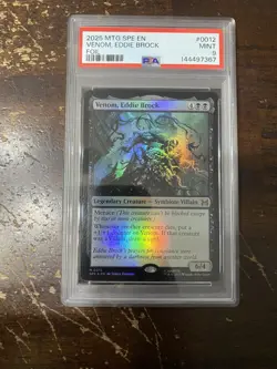 MTG Spider-Man M0012 Venom, Eddie Brock #12 FOIL Magic PSA MINT 9 LOW POP VHTF - Image 1