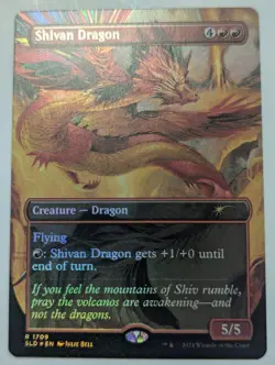 Shivan Dragon Foil #1709 MTG Secret Lair Julie Bell English NM-Mint - Image 1