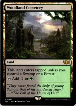 Woodland Cemetery Commander: Tarkir: Dragonstorm 412 NM MTG Magic the Gathering - Image 1