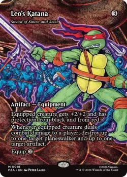 MTG Leo's Katana - Sword of Sinew and Steel (Borderless) TMNT (PZA) - Image 1