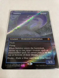 MTG Subtlety #0050 Textured Foil Borderless Mythic MH3 Special Guests (SPG) - Image 2
