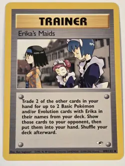 Pokemon TCG Erika's Maids 109/132 Gym Heroes Trainer Vintage - Image 1
