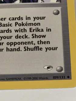 Pokemon TCG Erika's Maids 109/132 Gym Heroes Trainer Vintage - Image 3