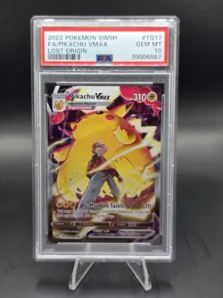 2022 Pokemon SWSH Lost Origin #TG17 Pikachu Vmax Gem Mint PSA 10 - Image 1