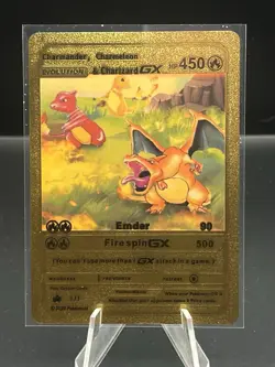 Pokemon Charmander, Charmeleon, & Charizard GX Gold Foil Promo Card - Image 1