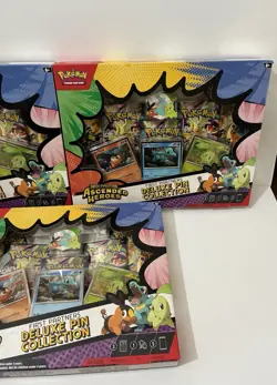 Pokemon Mega Evolution Ascended Heroes Deluxe Pin Collection Lot of 3 NEW - Image 3