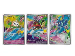 Pokemon TCG First Partner Illustration Collection Series 1 Alola GEN 7 Starters - Image 1