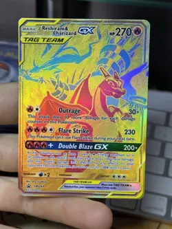 Reshiram & Charizard GX SM247 Black Star Promo 2021 Tag Team Pokemon Card TCG - Image 3
