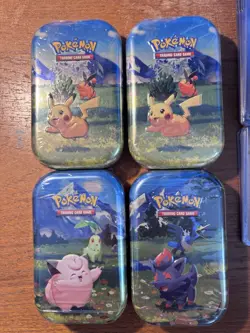Pokemon TCG MEGA EVOLUTION ASCENDED HEROES MINI TIN LOT OF FOUR (4) NEW! SEALED! - Image 2