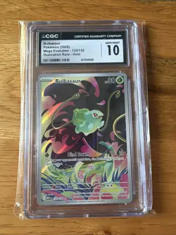2025 Pokemon Mega Evolution Base 133 Illustration Rare Bulbasaur CGC 10 Gem Mint - Image 1