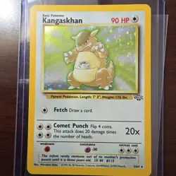 1999 Pokemon Kangaskhan 5/64 Holo Rare Jungle Card VG EX - Image 3