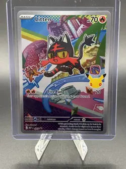 Litten, Rowlet &Popplio First Partner Illustration Series 1 Pokemon TCG - Image 4