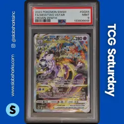 2023 POKEMON SWSH CROWN ZENITH GALARIAN GALLERY #GG44/GG70 MEWTWO VSTAR PSA 9 - Image 1