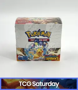 2024 POKEMON SCARLET & VIOLET SURGING SPARKS BOOSTER BOX SEALED - Image 1