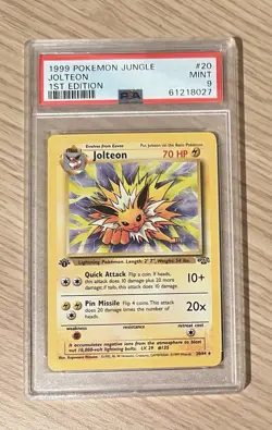 Pokemon Jungle 1st Edition Jolteon #20/64 PSA 9 MINT - Image 1