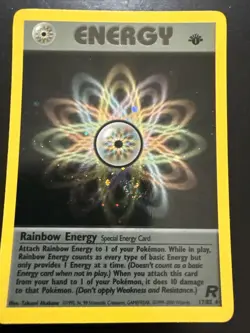 Pokemon Rainbow Energy 17/82 Team Rocket 1st Edition Holo Rare - Image 1