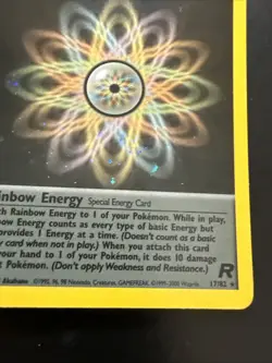 Pokemon Rainbow Energy 17/82 Team Rocket 1st Edition Holo Rare - Image 4
