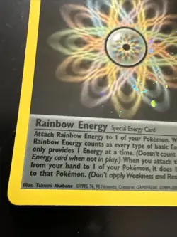 Pokemon Rainbow Energy 17/82 Team Rocket 1st Edition Holo Rare - Image 5