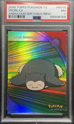 Snorlax #HV14 Rainbow Foil PSA 7 2000 Topps Pokemon TV Pop 2 Total Pop 10 #14 - Image 1