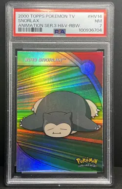 Snorlax #HV14 Rainbow Foil PSA 7 2000 Topps Pokemon TV Pop 2 Total Pop 10 #14 - Image 2
