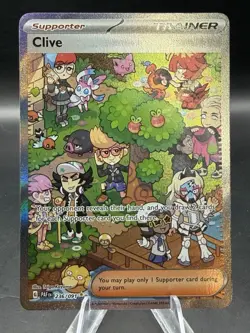 Pokemon Clive Full Art Holo Trainer SV: Paldean Fates 236/091 Special Rare NM - Image 1