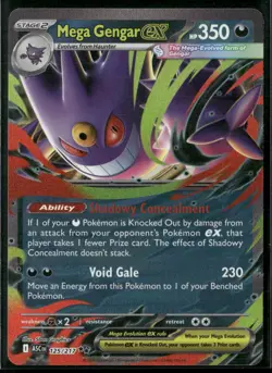 Mega Gengar ex 056/094 Double Rare Phantasmal Flames Pokemon Near Mint - Image 1