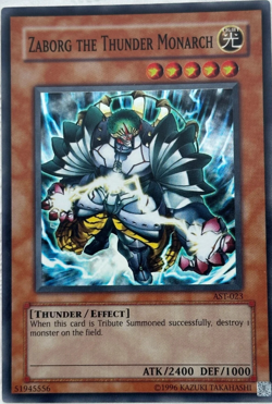 ZABORG THE THUNDER MONARCH (Super Rare Holo) - YuGiOh TCG Card [AST-023] - Image 1