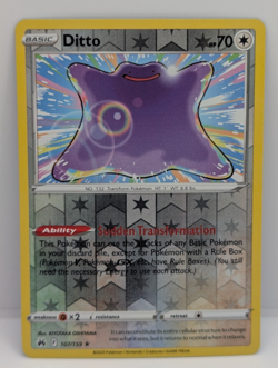 Ditto 107/159 Crown Zenith Reverse Holo LP Pokemon - Image 1