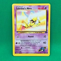 Sabrina's Abra 93/132 Gym Challenge Unlimited WOTC Pokemon TCG NM - Image 1