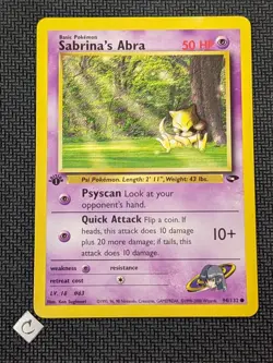 Sabrina's Abra 94/132 - Gym Challenge 1st Edition Pokemon TCG NM - Image 1