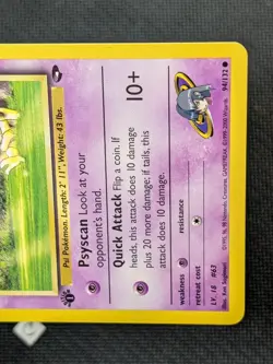 Sabrina's Abra 94/132 - Gym Challenge 1st Edition Pokemon TCG NM - Image 5