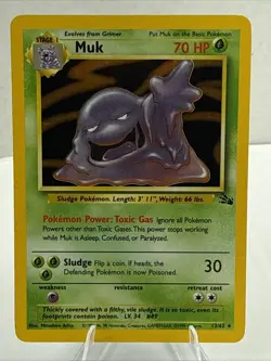 Muk 13/62 Holo Rare Pokemon 1999 Fossil - LP - Image 1