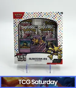 2023 POKEMON SCARLET & VIOLET 151 ALAKAZAM EX COLLECTION BOX 4 PACKS SEALED - Image 1