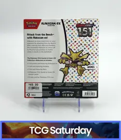 2023 POKEMON SCARLET & VIOLET 151 ALAKAZAM EX COLLECTION BOX 4 PACKS SEALED - Image 2