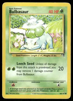 Pokemon Tcg Bulbasaur #68 Pokemon Legendary Collection MP - Image 1
