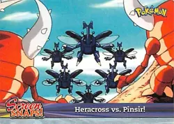 HERACROSS vs. PINSIR! Snap06 - Screen Snaps! - NON-HOLO - Topps POKEMON CARD -MP - Image 1
