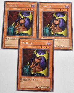 YuGiOh TCG 2 x 1st 1 x Unlimited MRD-113 Dark Elf Metal Raiders Rare LP - Image 1
