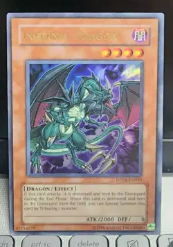 Yugioh! Collector's Infernal Dragon - DP04-EN010 - Ultra Rare +BONUS - Image 2