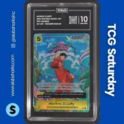2024 ONE PIECE TWO LEGENDS #OP07-109 MONKEY.D.LUFFY TREASURE RARE ALT ART TAG 10 - Image 1