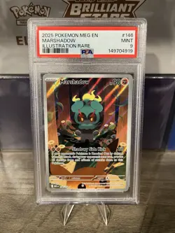 Pokemon TCG Marshadow Mega Evolution Illustration Rare Card 146/132 PSA 9 - Image 1