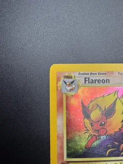 1st Edition Holo Flareon Card - Ungraded LP- Jungle 3/64 - Wizards WOTC 1999 - Image 2