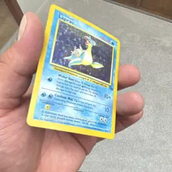 Pokemon Lapras Fossil Holo Rare Card 10/62 Unlimited 80 HP 1999 English - Image 3
