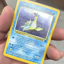 Pokemon Lapras Fossil Holo Rare Card 10/62 Unlimited 80 HP 1999 English - Image 4