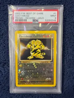 PSA 9 Electabuzz Reverse Holo Best of Game #1 - 2003 MINT Pokemon Card 🌀SWIRL🌀 - Image 1