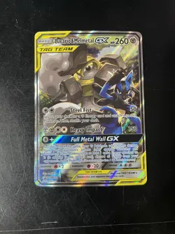 Pokemon Lucario & Melmetal GX SM192 Sun & Moon Promo TAG TEAM Holo Card - Image 1
