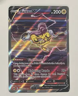 Raikou V Full Art Ultra Rare Holo GG41/GG70 Crown Zenith Pokemon Card 200 HP - Image 1