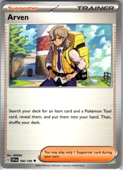 Arven - 166/198 Uncommon SV01: Scarlet & Violet Base Set NM Pokemon Card - Image 1