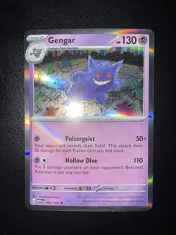 Pokemon TCG Gengar Rare Holo SV Scarlet & Violet 151 Card 094/165 NM Condition - Image 1
