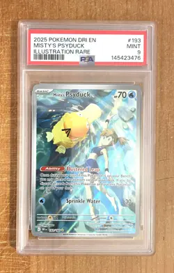 Pokemon, Destined Rivals, Misty's Psyduck SIR Card #193, PSA 9 - Image 1